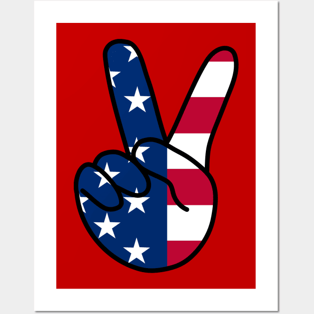 USA V Sign Wall Art by DiegoCarvalho